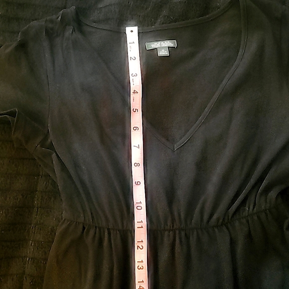 Wild Fable XS Black Short Sleeve Babydoll Mutiple Tiered Dress - Picture 9 of 13